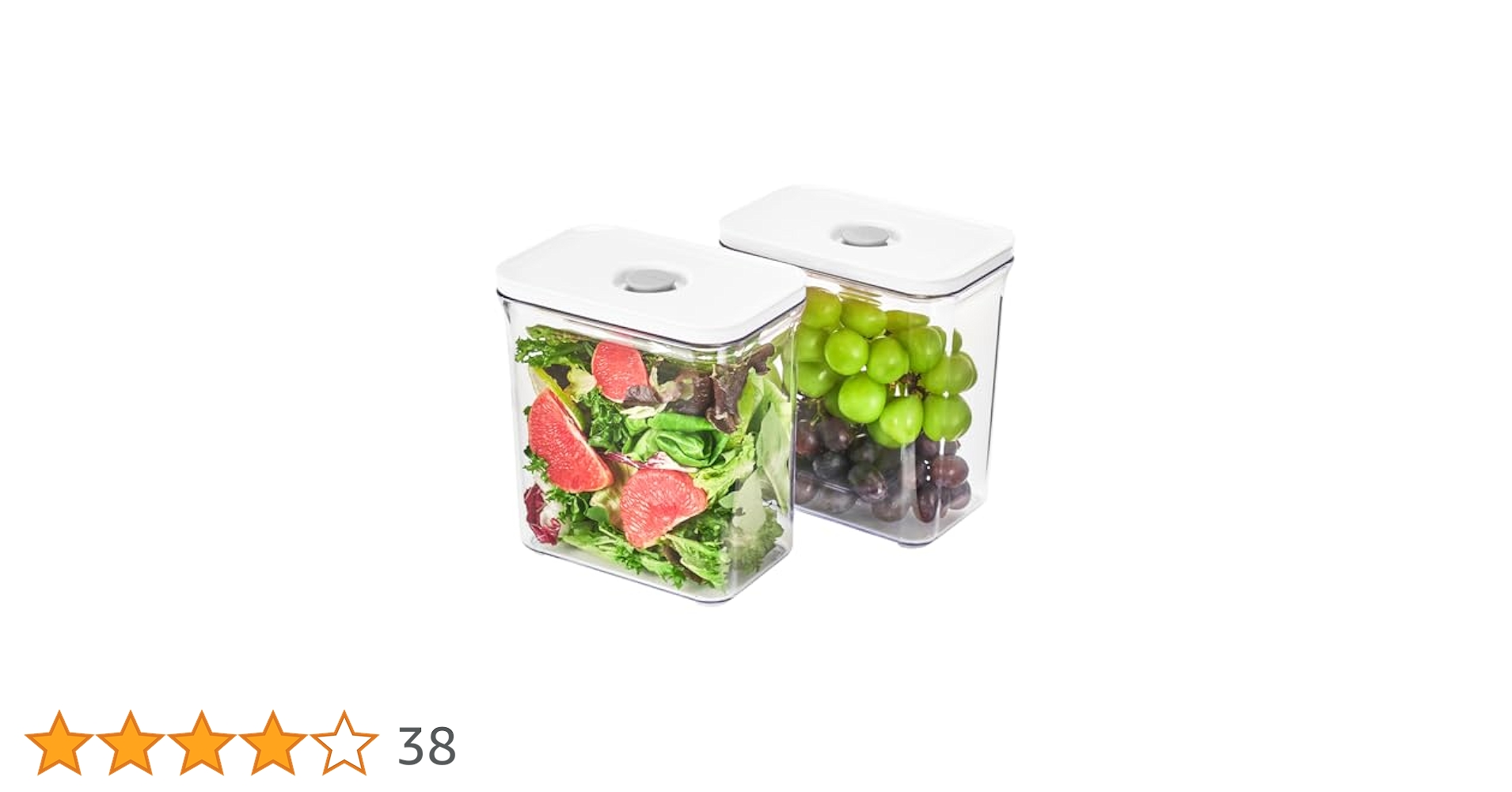 Amazon｜VAKUEN プレミアム真空保存容器 ミディアム2個セット